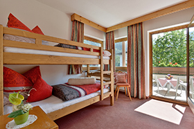 Appartementhaus Kaltenbach-Stumm: Schlafzimmer mit Etagenbetten (Beispiel)