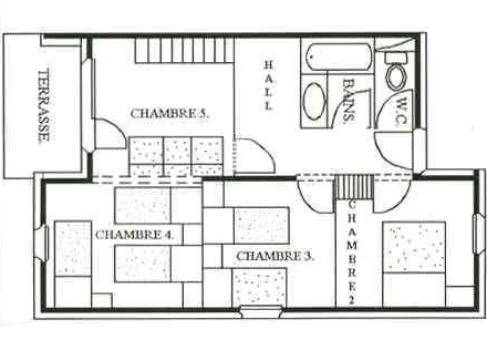 Chalet Cristal: Appartement für 13 Personen - Grundriss